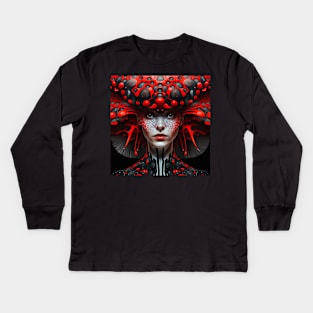 fly agaric girl Kids Long Sleeve T-Shirt